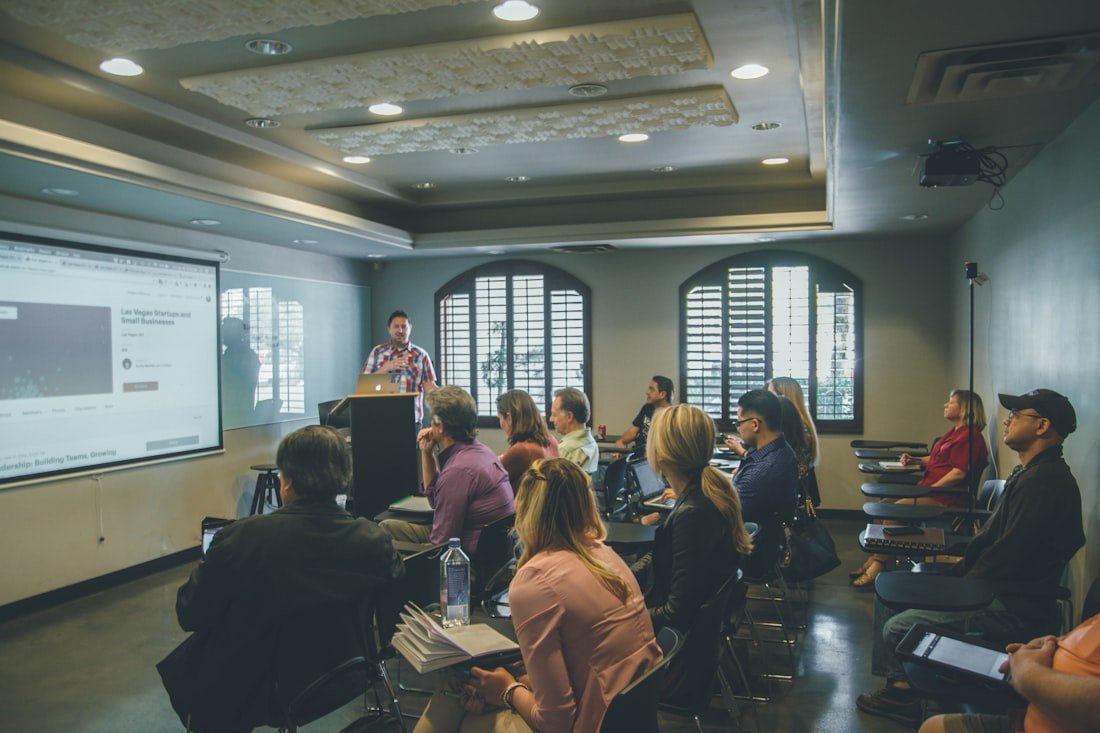 Networking group at a seminar